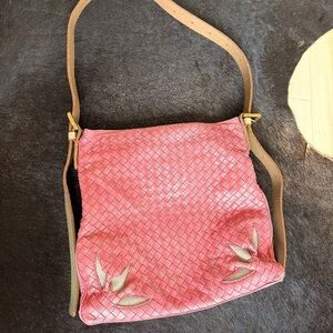 Bottega Veneta Intrecciato Pink Crossbody Bag